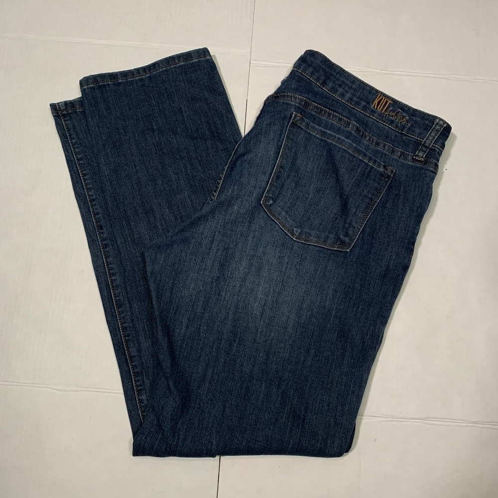 Kut from the Kloth Jeans Women's 16 Blue Medium Wash Tapered Stretch KP9065MA2